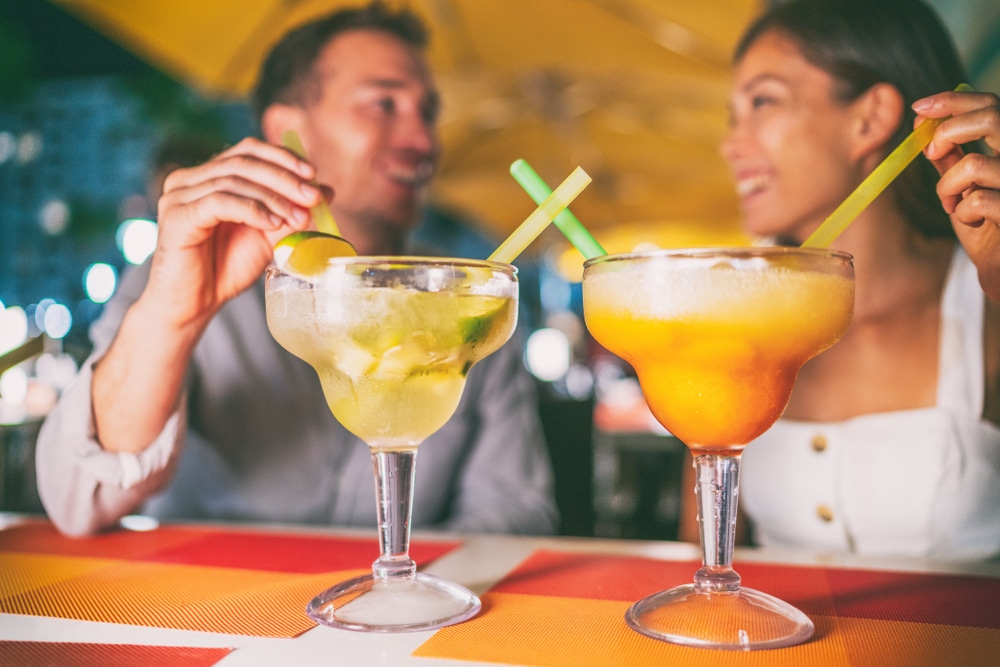 Flagler Beach Restaurants, couple enjoying a cocktail together at a Flagler beach bar