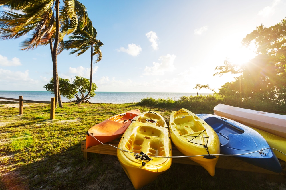 Florida Intracoastal Waterway, photo of canoes ready to be taken out on the water