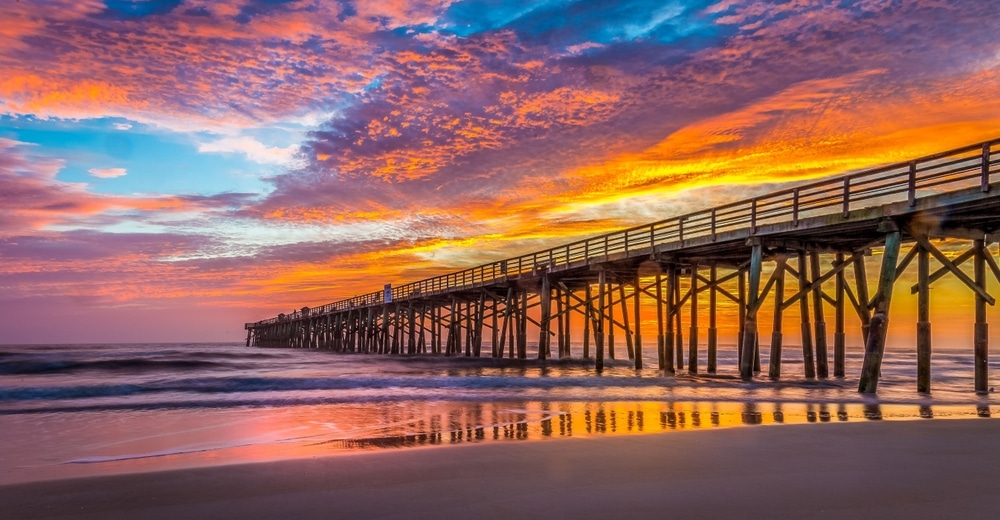 A stunning sunrise on the Flagler Beach Pier. It's always the best time to visit Florida.