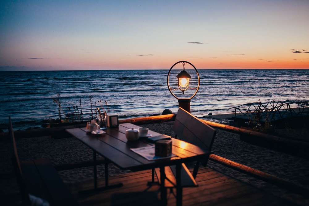 Dinner at sunset at one of our favorite Flagler Beach restaurants on the water.